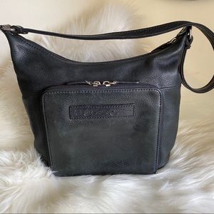 Vintage Fossil Black Shoulder Bag